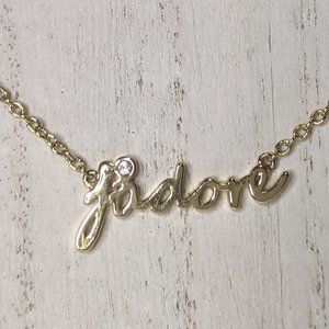 Romantic Parisian "J'Adore" Necklace Gold Plated Necklace 16"